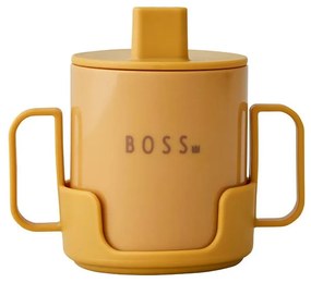 Tazza Boss per bambini giallo senape Mini - Design Letters