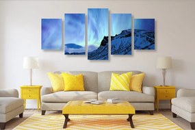 Quadri 5 pezzi – Luce polare nordica