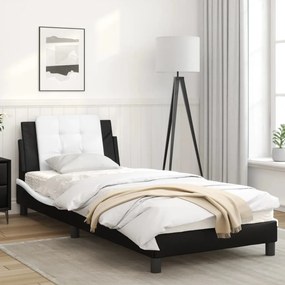 Giroletto con luci led nero e bianco 80x200 cm in similpelle