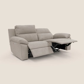 Romeo Divano relax con recliner elettrico in morbido tessuto impermeabile T02 beige