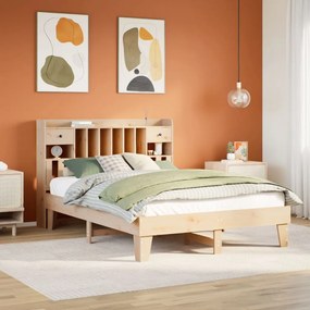 Letto Senza Materasso 140x200 Cm İn Legno Massello Di Pino /