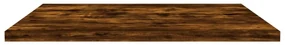 Mensole parete 4pz rovere fumo 40x40x1,5 cm legno multistrato