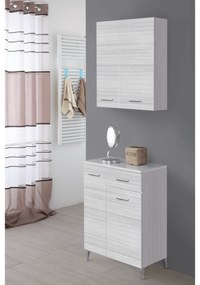 Base Multiuso a Terra 85 Cm Due Ante Un Cassetto Feridras "Stella" Grigio