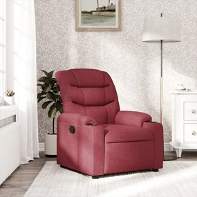 Poltrona Reclinabile İn Tessuto Rosso Vino /