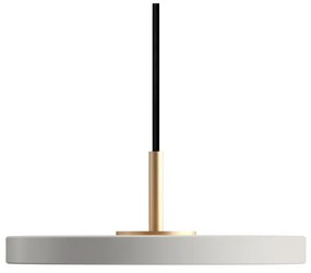 Apparecchio a sospensione LED grigio chiaro con paralume in metallo ø 15 cm Asteria Micro - UMAGE