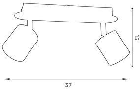 Faretto DEMIA 2xGU10/8W/230V bianco