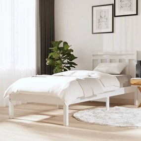 Giroletto bianco 75x190 cm small single in legno massello