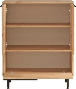 Scarpiera Da Ingresso Mobile Multifunzione 75x36x90 Con Piedini Neri Ocean Rafia