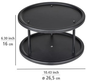 Organizzatore di spezie nero Lazy Susan - Wenko