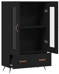 Credenza nera 69,5x31x115 cm in legno multistrato