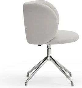 Sedia da pranzo grigio chiaro in imbottito Mogi – Teulat