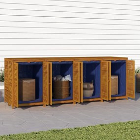 Contenitore Da Giardino 280x87x104 Cm Legno Massello Di Acacia /