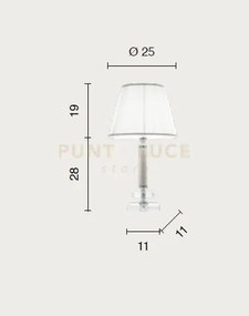 Lume piccolo dido  1 luce fume' e oro attacco e14 d.25cm