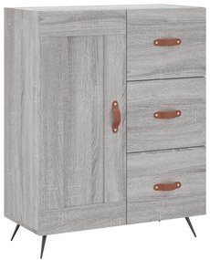 Credenza grigio sonoma 69,5x34x90 cm in legno multistrato