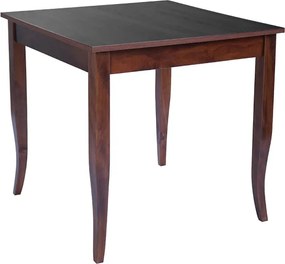 Tavolo fisso in legno gamba a sciabola RISTORANTE misura 90x90 NOCE