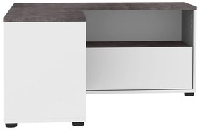 Tavolo TV grigio e bianco in cemento 90x45 cm Angle - TemaHome