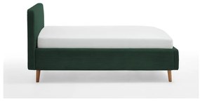 Letto singolo imbottito verde scuro rete non inclusa 120x200 cm Mattis – Meise Möbel