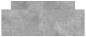 Giroletto con testiera e pediera grigio cemento 120x200 cm