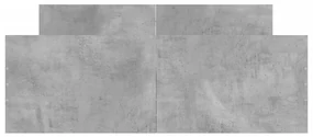 Giroletto con testiera e pediera grigio cemento 120x200 cm