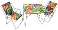 Set tavolo campeggio con 2 sedie tropical