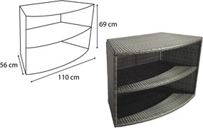 Vasca Idromassaggio da Esterno Semirigida Riscaldata 4+2 Posti con Mobili Ø193x73 cm NetSpa Octopus Marrone...