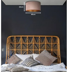 Duolla - Plafoniera ROLLER 1xE27/15W/230V diametro 40 cm beige/oro