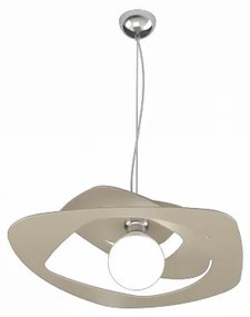 Warped sospensione d.50 cm. 1 luce sabbia 1157-s50-sa