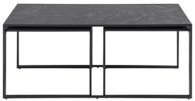 Set di tavolini da caffè ALMA 3 pz antracite