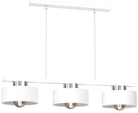 Lampadario a sospensione con filo MARTI 3xE27/15W/230V bianco/cromo