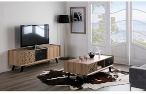 Tavolino in legno di quercia con 2 cassetti Ceilan Ceilam - Marckeric