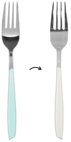 Forchetta da tavola sfusa bicolore azzurro e bianco