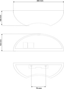 Applique da Parete E14 Curva Moderna in Gesso Pitturabile