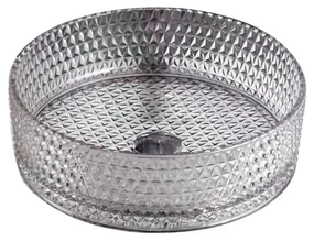 Lavabo da appoggio tondo in vetro grigio