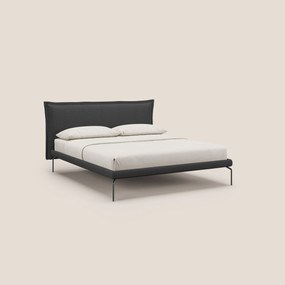 Eric letto imbottito design minimal in morbido tessuto impermeabile T14 antracite