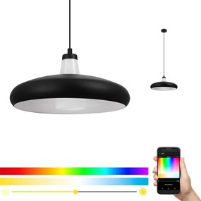 Eglo 99032 - Lampadario LED RGB dimmerabile a sospensione con filo TABANERA-C 1xE27/9W/230V