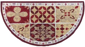 Zerbino Mezzaluna in Cocco Naturale "Maioliche Candy" 40x75 cm