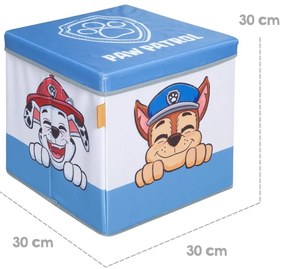 Organizer per giochi da bambino in tessuto 30x30x30 cm Paw Patrol – Roba