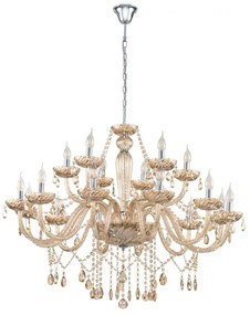 Lampadario Neoclassico Basilano beige 18x E14 Ø100cm EGLO