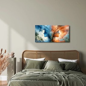 Quadro su tela – Volti nelle chiome degli alberi