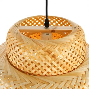 Immax 08267L - Lampadario a sospensione con filo HILO 1xE27/40W/230V diametro 38 cm bambù