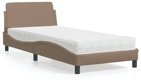 Letto con materasso cappuccino 80x200 cm similpelle