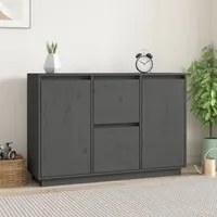 Credenza Grigia 111x34x75 cm in Legno Massello di Pino cod 11201