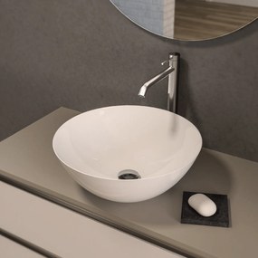 Lavabo D'Appoggio 41 Cm Ercos "Musa" Bianco Lucido