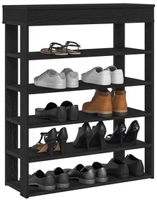 Scarpiera Nera 80x30x98 Cm İn Legno Multistrato /