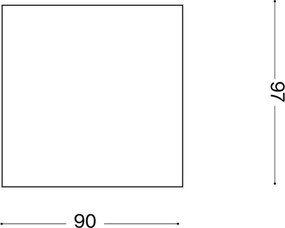 Ideal Lux - Faretto da esterno TECHO 1xGU10/20W/230V 9x9 cm IP54 nero