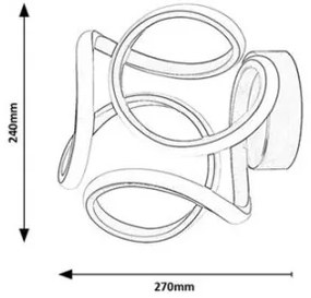 Rabalux 5694 - Applique a LED AMBROSIO LED/11W/230V