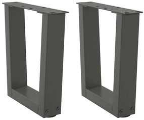Gambe Tavolo Pranzo A V 2 Pz Antracite 40x(30-31,3)cm Acciaio /
