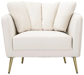 Poltrona Kiev in Tessuto Crema - Dimensioni 88x77x74 cm