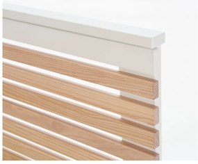 Letto matrimoniale bianco con griglia 140x190 cm Vectra - Marckeric