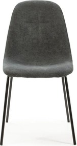 Set di sedie da pranzo grigio scuro 4 pz Renne - Marckeric